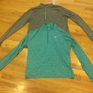 Nike Women’s Running Dri Fit Tops Teal and Gray XL